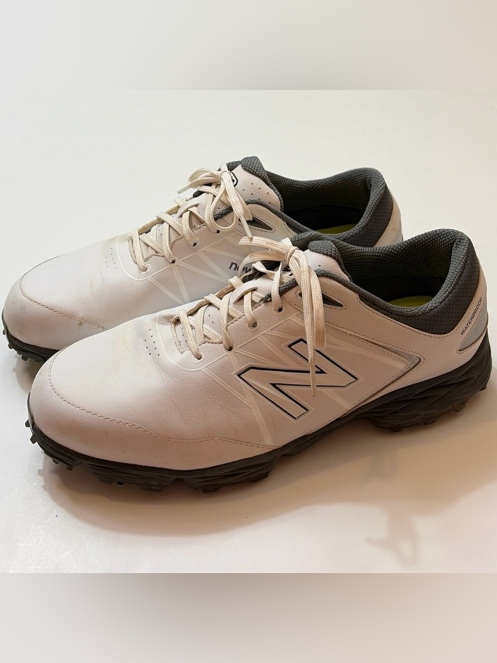 New Balance NBG2005 Striker Waterproof Golf Shoes White/Grey Men's Size 15